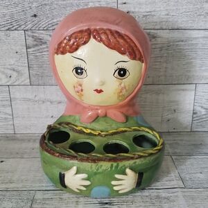 Vtg Paul Marshall Paper Mache Lipstick Holder